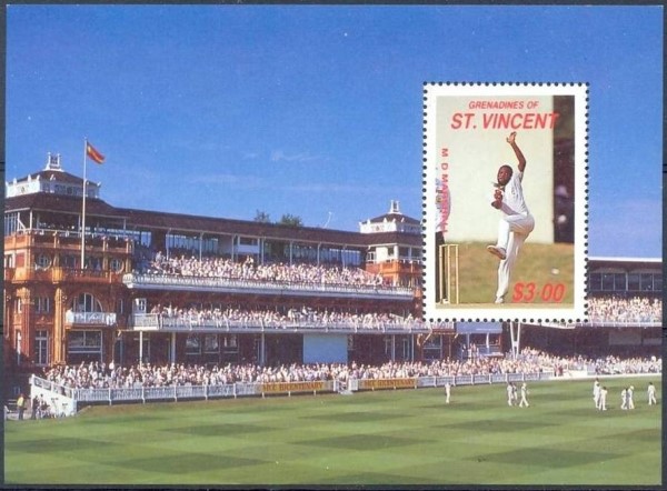 1988 Cricketers of 1988 International Season Souvenir Sheet 1988 Cricketers of 1988 International Season Souvenir Sheet